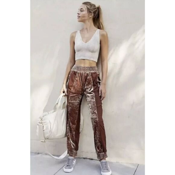 We Are HAH 1 Track Mind Velvet Joggers - Picture 1 of 6